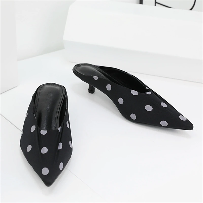 

Mabaiwan 2021 Fashion Spring Summer Women Slippers Pointed Toe Beach Mules Shoes Women Outsides Ladies Slingback Heel Sandals