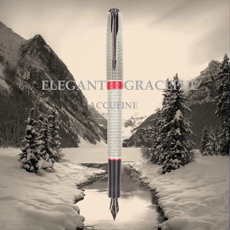 Ручка перьевая металлическая для письма роскошный карандаш с чернилами школы и