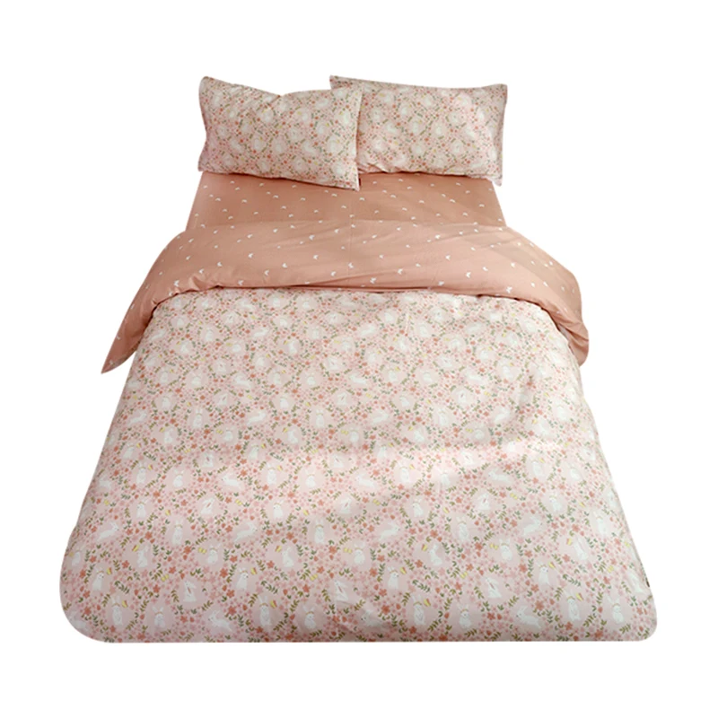 Комплект постельного белья из 100% хлопка с принтом кролика | Дом и сад