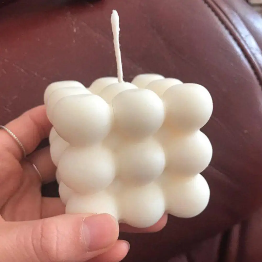 

Candle Cube Bubble Candles Soy Wax Aromatherapy Cube Candle Scented Relaxing Handmade DIY Birthday Gift Home Decoration