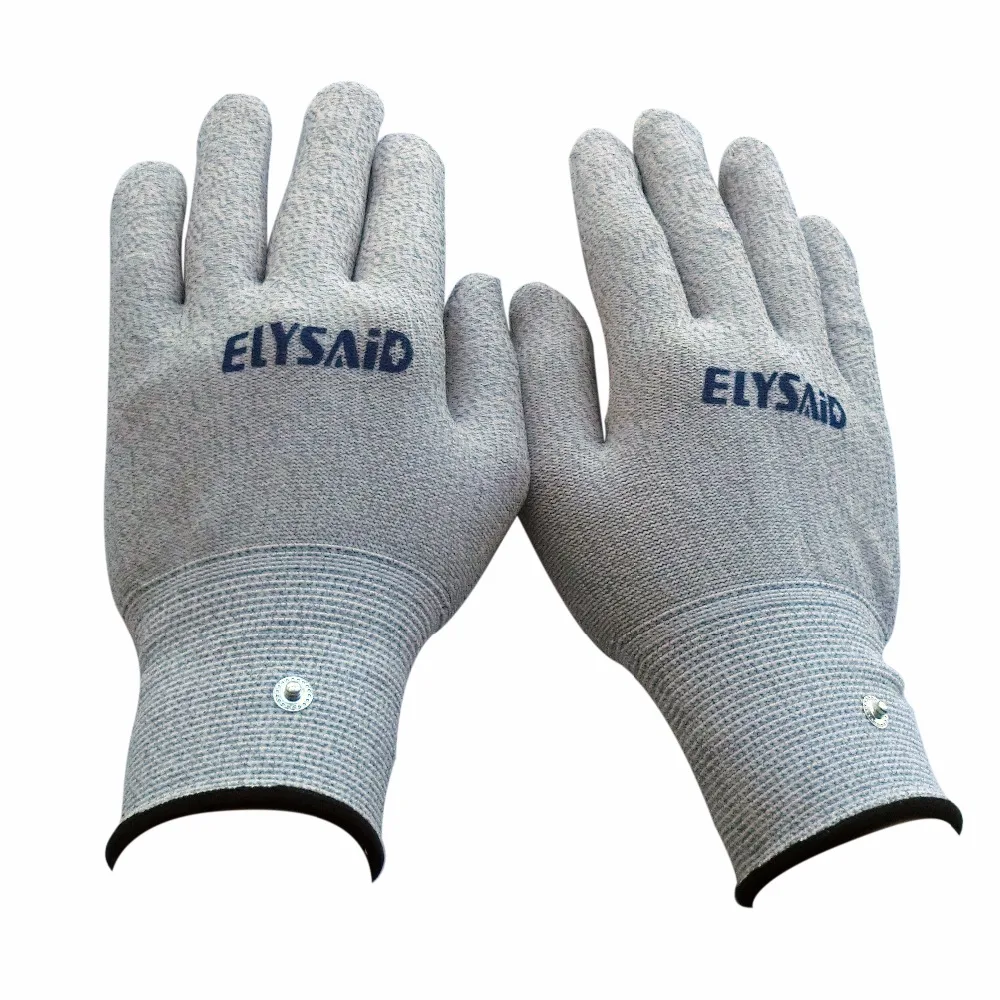 2 пар дышащие электропроводность Электротерапия электрод для массажера перчатки