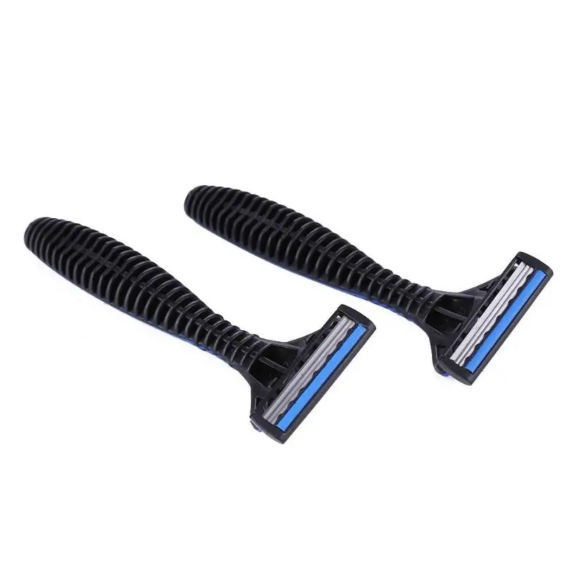 Отель ванные бритвы одноразовые бритья пластиковые и стальные полосы ручки 3