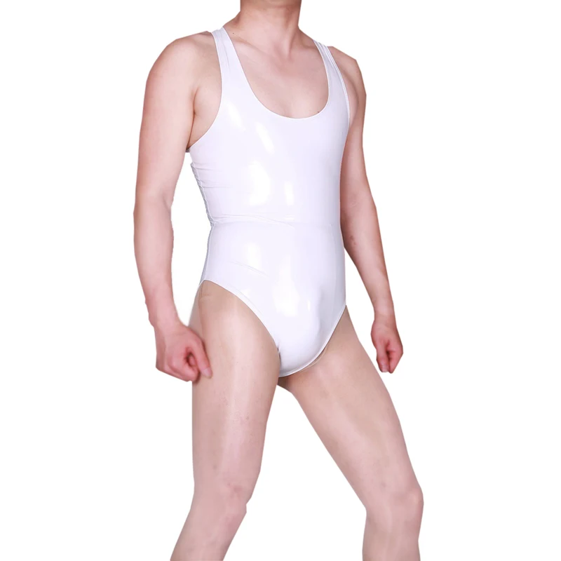 LinvMe мужской сексуальный цельный жилет из ПВХ боди формирователь новое зеркало