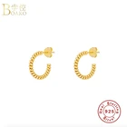 BOAKO Крюк Пирсинг Серьги 925 пробы Серебряные серьги для Для женщин Мода Pendiente Ohrringe Стад серьги Роскошные Ювелирные изделия Подарки