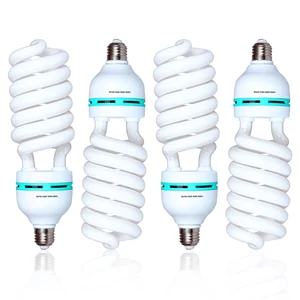 Флуоресцентная лампа непрерывного освещения, 4x135 Вт, цоколь E27, 5500 к, яркая лампа фотосъемка при дневном свете для фотосъемки в софтбоксе