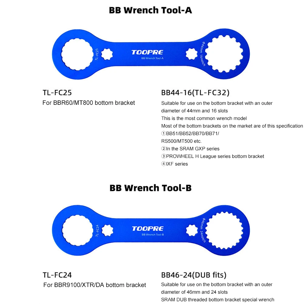 

Bicycle DUB BB Bottom Brackets Wrench Integrated Crankset Removal And Installation Tool For BB51 BB52 Bike Tool Spanner Wrenches