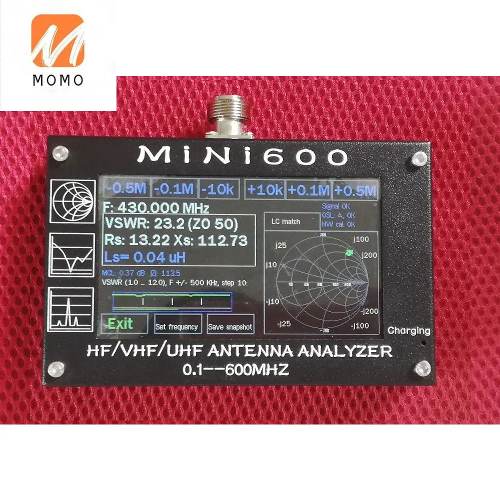 

0.1-600MHz HF/VHF/UHF ANT SWR Antenna Analyzer Meter Frequency Sweep + Battery