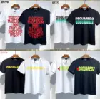 2021 Dsquared2 Мужская и женская футболка с О-образным вырезом с коротким рукавом рубашка локомотив с буквенным принтом Повседневная хлопковая Футболка 21 Fw Аутентичные в стиле хип-хоп