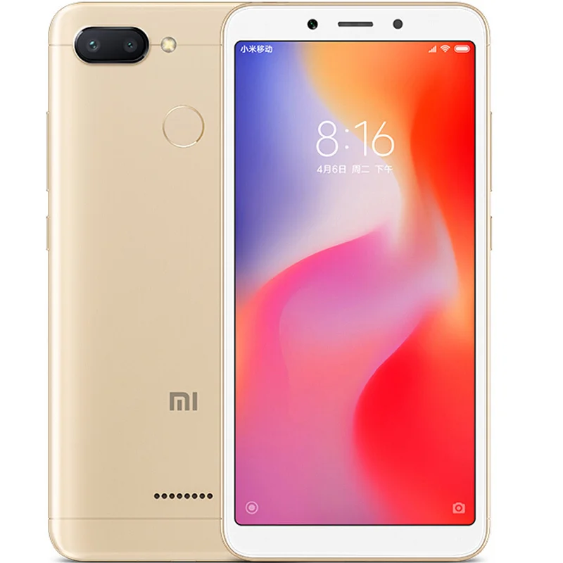 Xiaomi Redmi 6 с глобальной прошивкой, 3 ГБ ОЗУ, 32 Гб ПЗУ, смартфон Helio P22, четыре ядра, камера 12 Мп+ 5 МП, 5,4" 18:9, полный экран, 3000 мА/ч - Цвет: Gold
