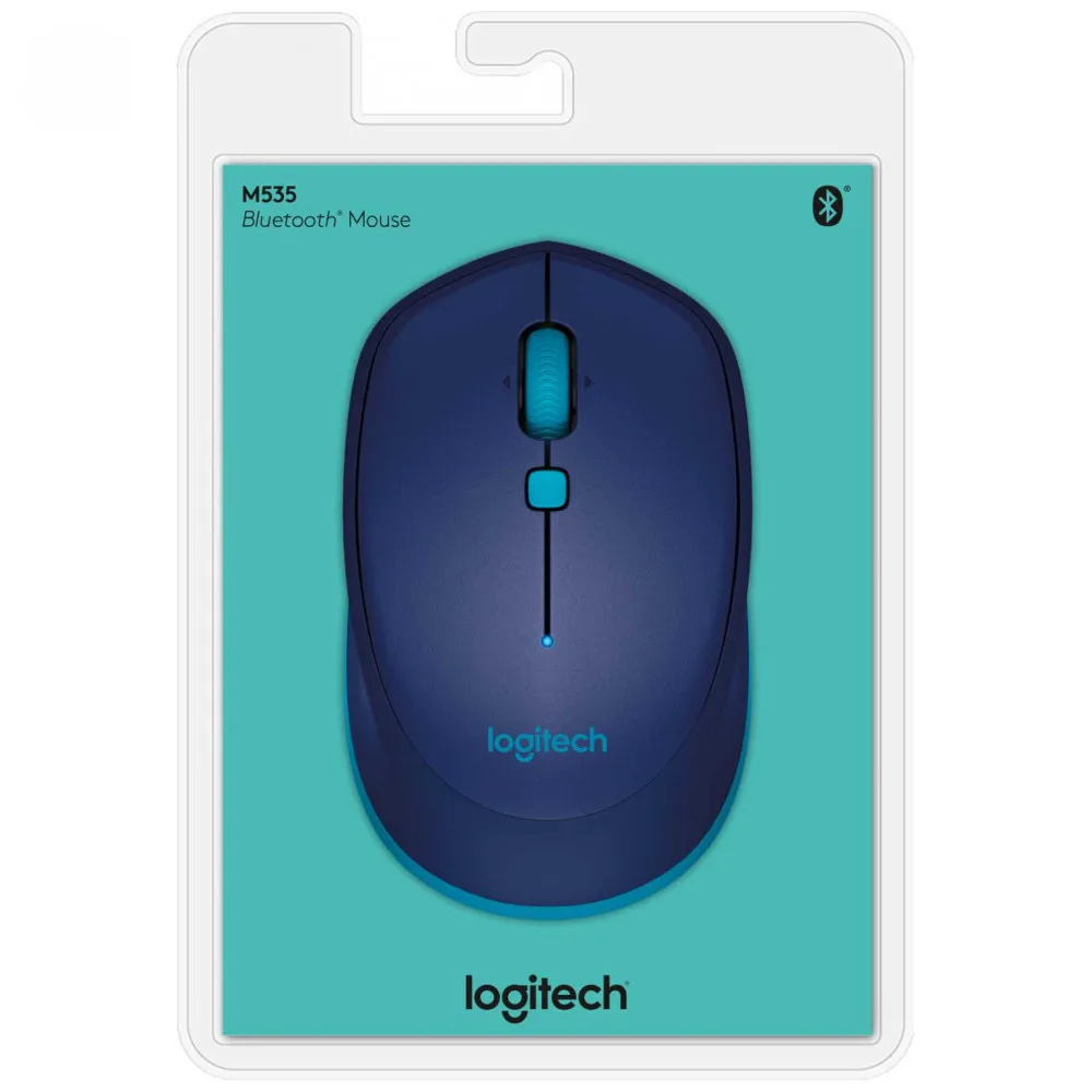 Мышь беспроводная Logitech M535 Bluetooth® 1000 dpi 1 батарея типа AA синий серо-желтый |