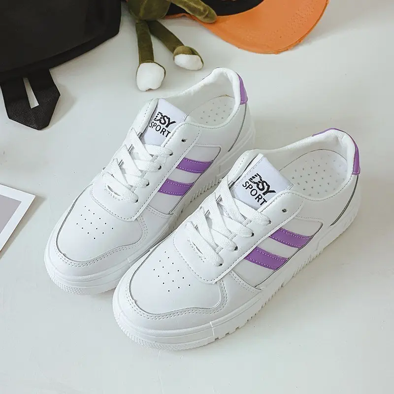 

2021 New Fashion Sneakers Women Platform Shoes Woman Casual Shoes High Qualtiy PU Ladies White Shoes Increased Female Trainers