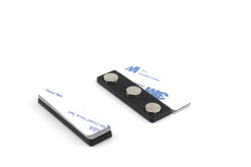 10 шт. 45*13 мм Оптовая Продажа Черный Значок магниты Металл сильное магнитное Имя ID