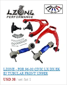 LZONE-Задний Развал Комплект для HONDA ACURA CIVIC INTEGRA CRX Задний Развал ARM KiT EG EK DC2 EF JR9851