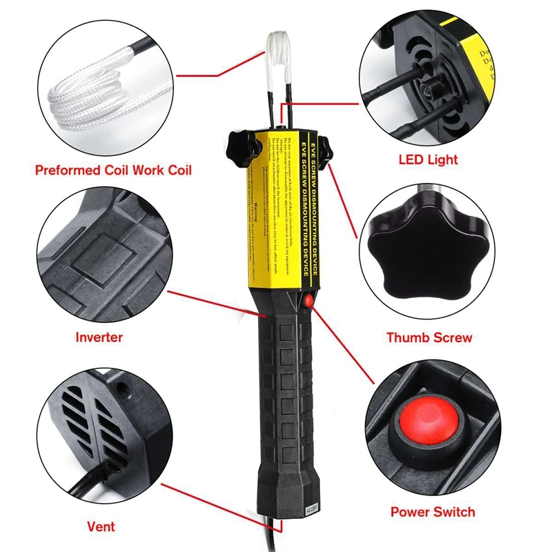 Electromagnetic Induction Heater Bolt Heating Disassembly Screw Tool 220V/110V Magnetic Kit Auto Repair - |