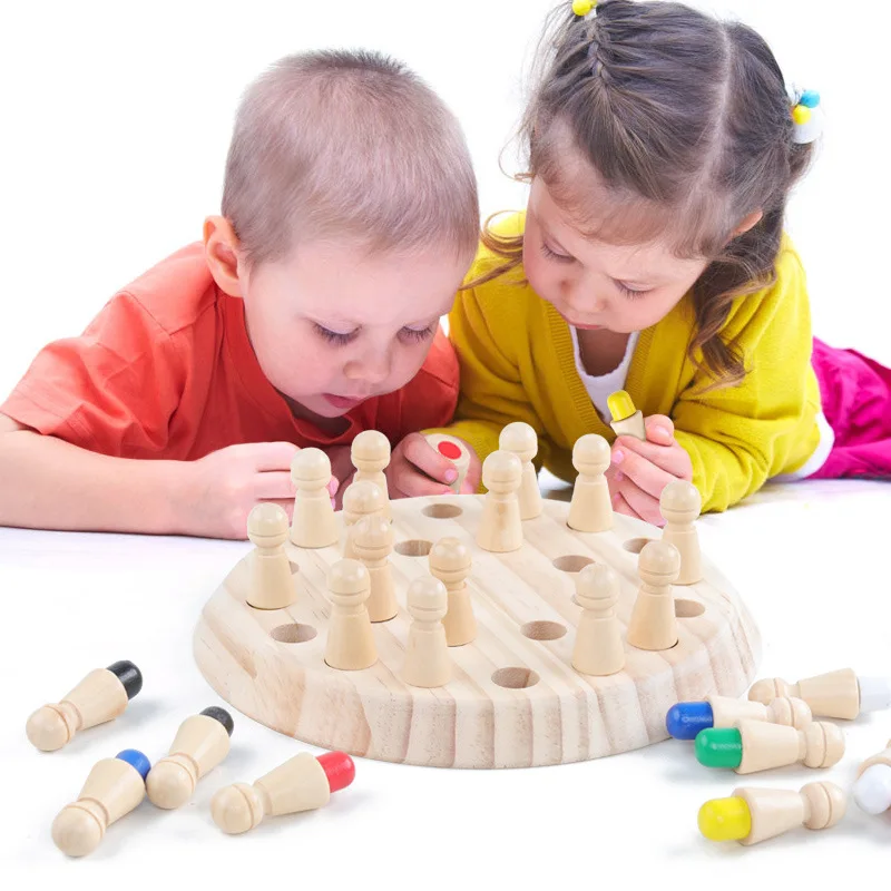 

Детская деревянная палочка с памятью, шахматы, забавная цветная игра, настольные пазлы, обучающая игрушка, Обучающие способности, игрушки д...