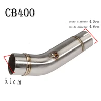 motorcycle exhaust middle pipe case for honda cb400 slip on without exhaust stainless steel xjr400 fz400