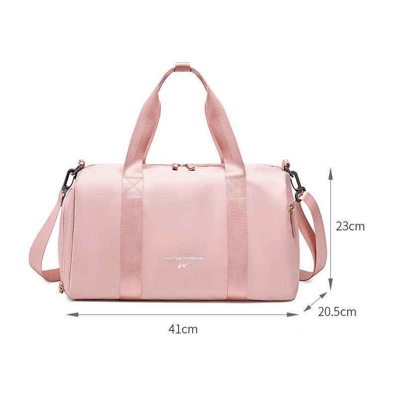 Outdoor Waterproof Nylon Sports Gym Bags Men Women Training Fitness Travel Handbag Yoga Mat Sport Bag with shoes Compartment