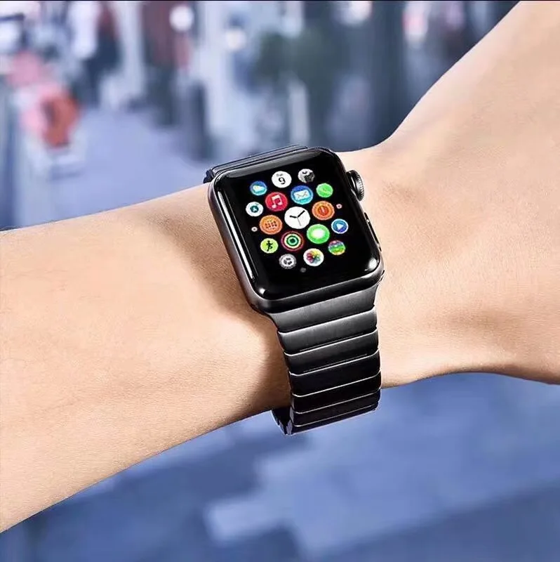 Ремешок из нержавеющей стали для Apple Watch браслет со звеньями 38 40 мм 42 44 мм ремешки для часов металлический ремешок для iwatch серии 5 4 3 2 1