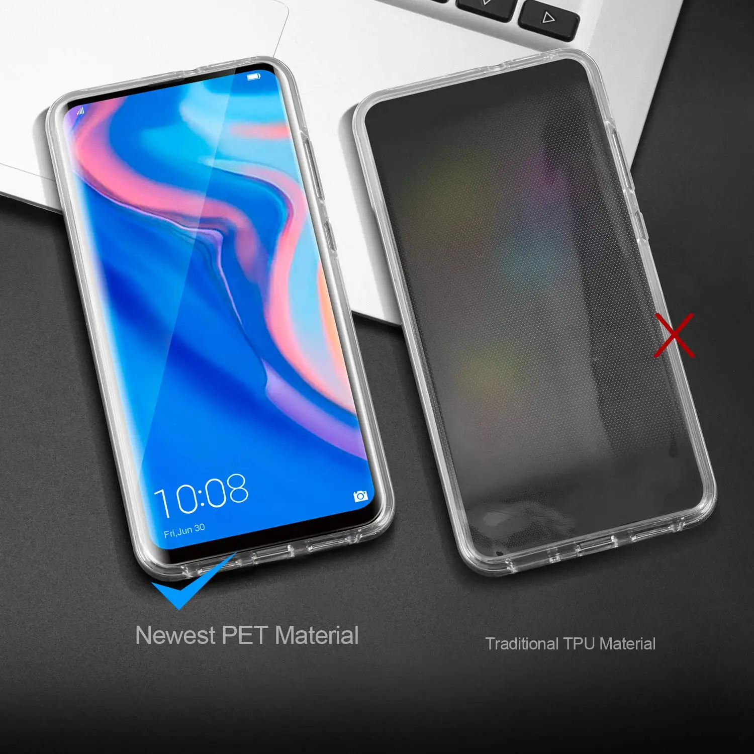 Для Huawei P Smart Z PSmart чехол 360 градусов силиконовый 2 в 1 Жесткий ПК задняя часть +