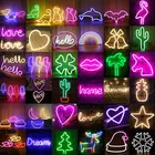 Светодиодный неоновый свет любовь 520 неоновая вывеска лампа красочный подвесной светсветильник для спальни s магазин домашвечерние праздничный Декор Рождественский подарок