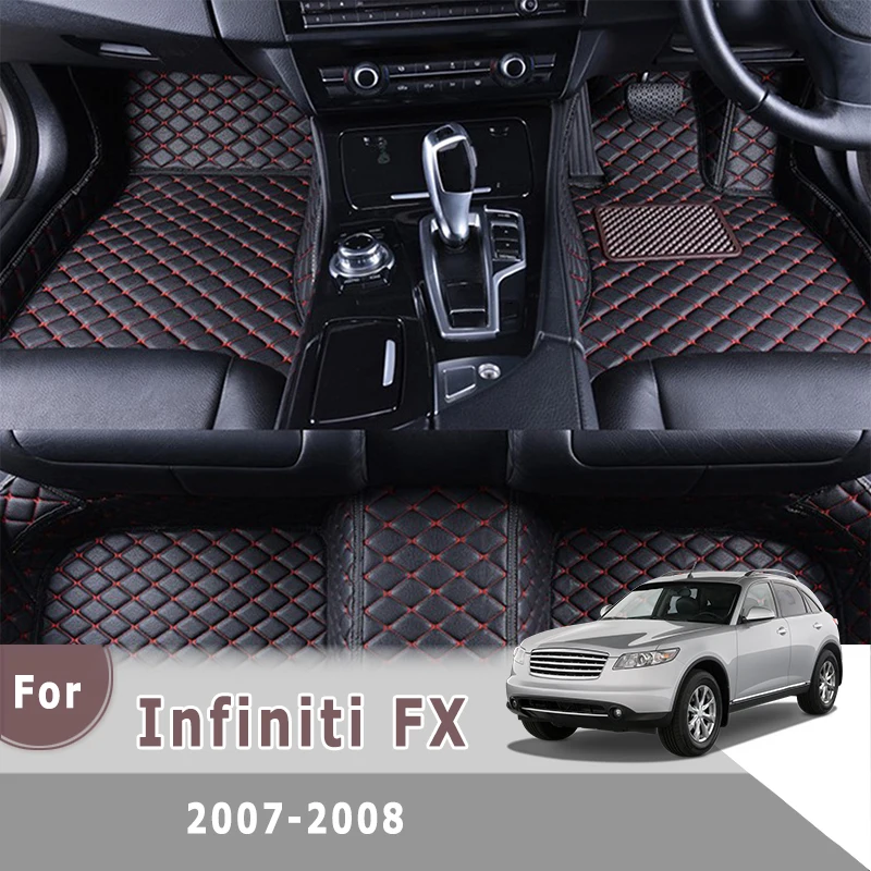 

Автомобильные коврики RHD для Infiniti FX 2007 2008, коврики для пола, стильные коврики из искусственной кожи на заказ, аксессуары для приборной панели