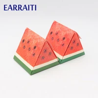 12pcs 11x11x11cm small cookie box chocolate candy gift box packaging for birthday party decoration kids fruit watermelon shape
