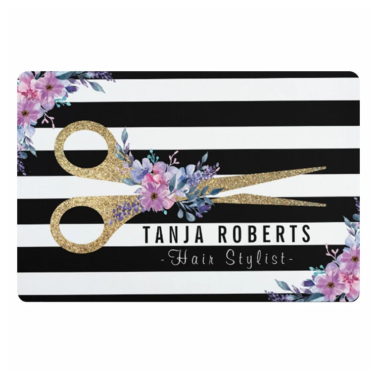 Современные парикмахерские черные золотые ножницы Придверный коврик