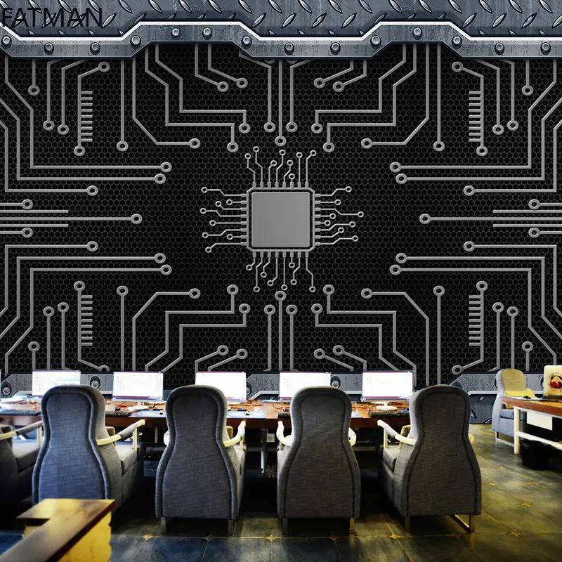 

FATMAN пользовательский Ретро промышленный стиль металлическая печатная плата декор для стен Интернет-кафе бар KTV Ресторан настенное покрыти...