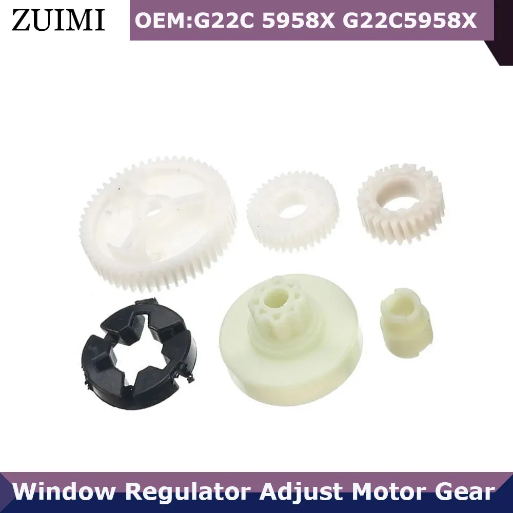 

For Mazda 6pcs Window Motor Gear Regulator Replacement ABS+Rubber G22C5958X G22C 5958X Universal Support 3 5 6 CX-7 CX-9 RX-8