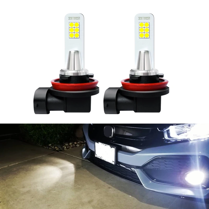 

2PCS H1 H3 H7 H8 H11 Led 9006 HB4 Led Bulb 1200LM 6000K White Car Fog Light Driving Day Running Lamp Auto 12V 24V