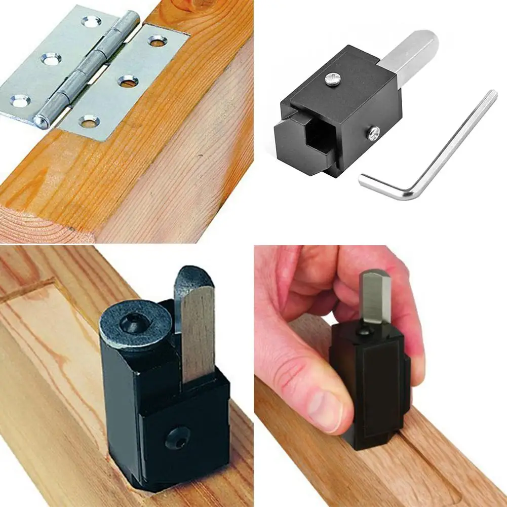 

Angle Corner Chisel Wood Chisel Automatic Alignment Cutting Smoothly for Square Hinge Recesses Wood Carving Tools 80x30x30mm