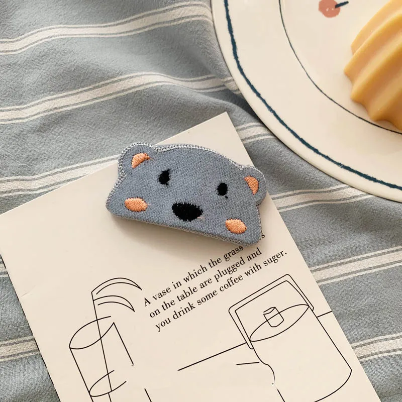 Милый медведь заколка для волос Детская Конфета цветная шпилька девушки