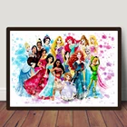 Картина на холсте Акварель Disney, рисунок Принцессы Диснея, магнолия, Белоснежка, декоративная живопись для спальни