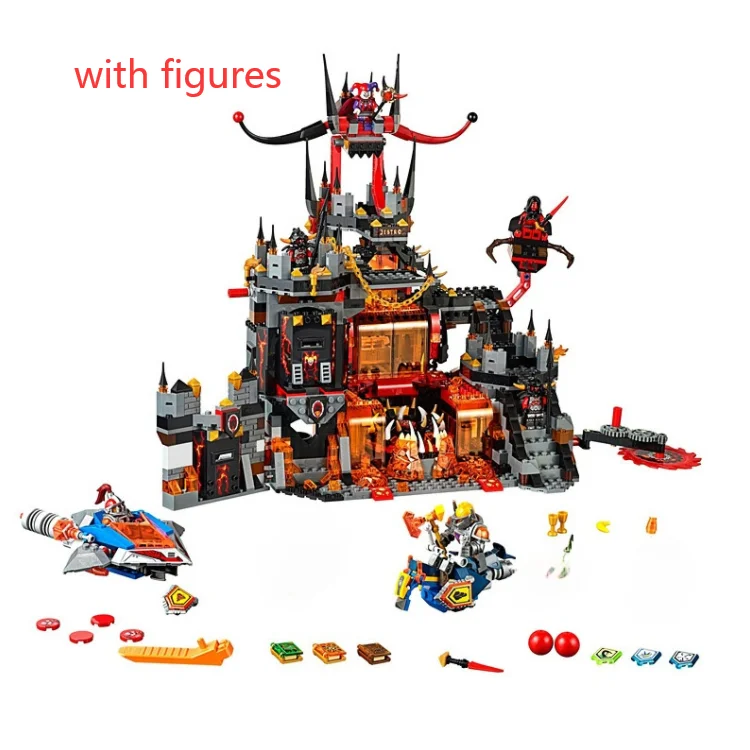 

70317 70323 70357 фигурки замка Fortrex Jestro Volcano Lair Knighton, строительные блоки, кирпичи, игрушки для детей