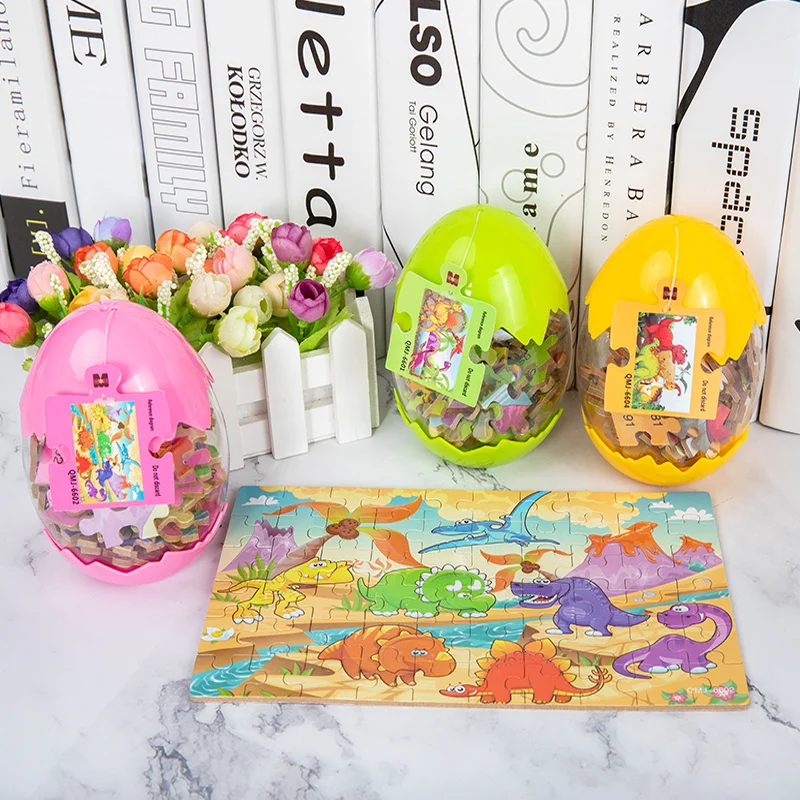 WEMMICKS детская деревянная головоломка Динозавр яйцо упаковка динозавр доска