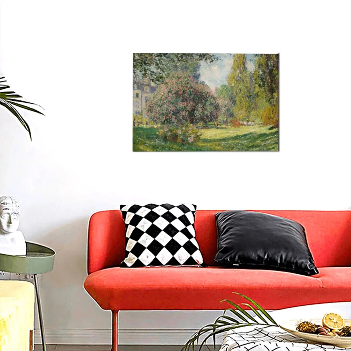 

Monet Painting Vintage Wood Decoration Pictures Living Room Fashion Room Decor