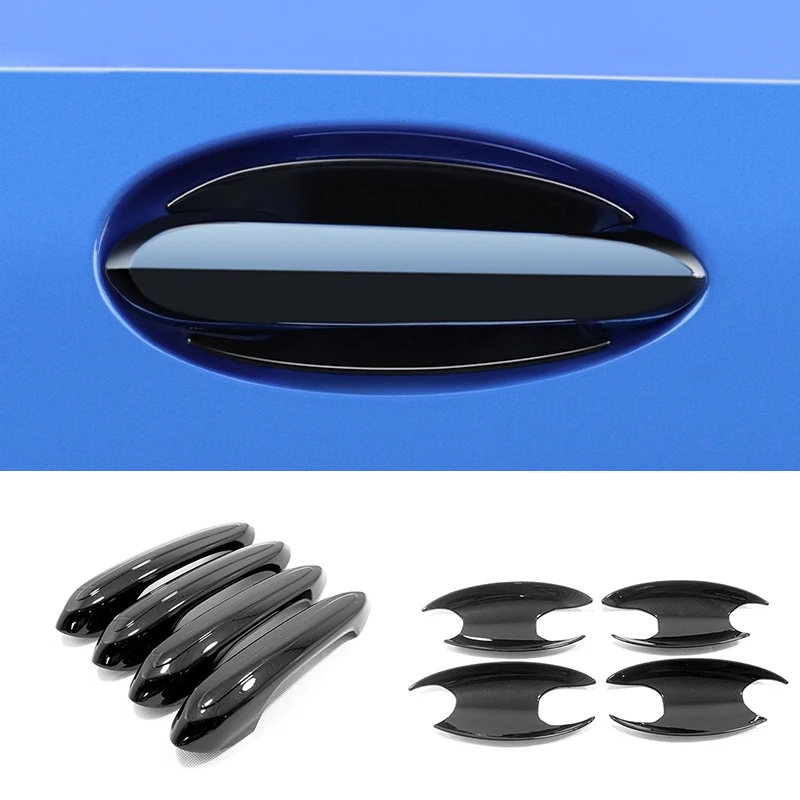 Купи ABS Black Car Door protector Handle Decoration Cover Trim Sticker Car Styling For BMW 3 Series G20 Accessories 2019 2020 4pcs за 1,080 рублей в магазине AliExpress