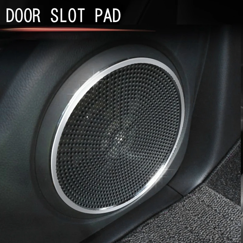 

4Pcs for Honda N-One 2021 Chrome Side Door Audio Speaker Cover Decorative Circle Ring Cover Trims