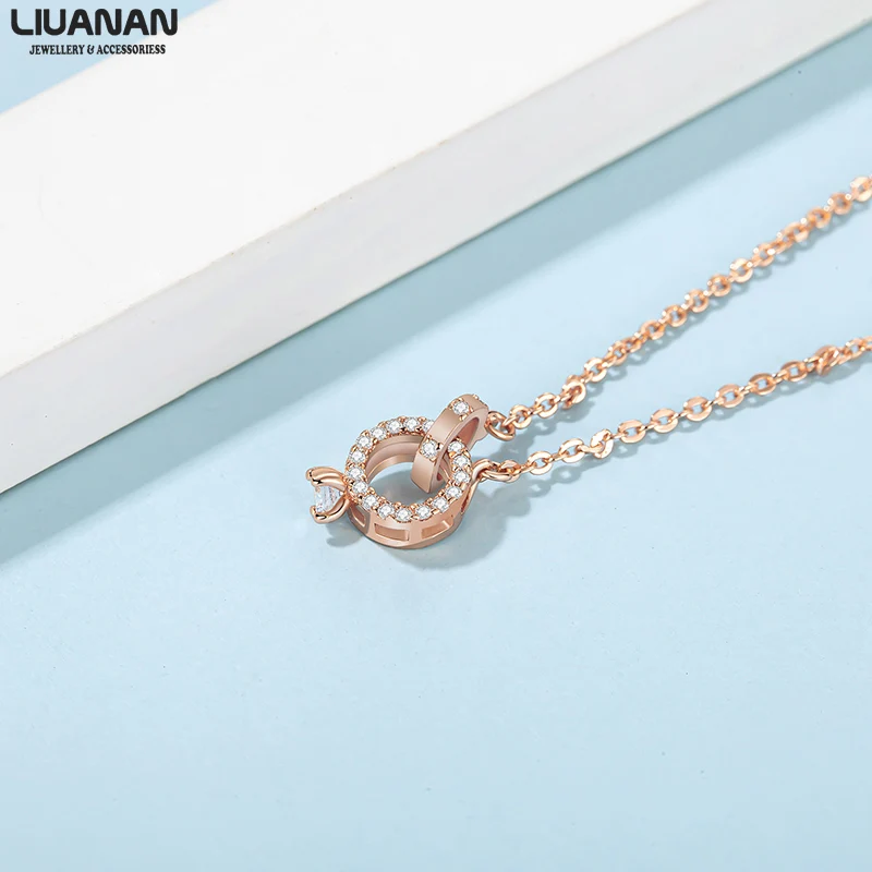 

Women Necklace Small Animal CZ Chain Necklaces for Women Girl Choker Simple Fashion Geometric Rose Gold Plated Necklace Jewelry