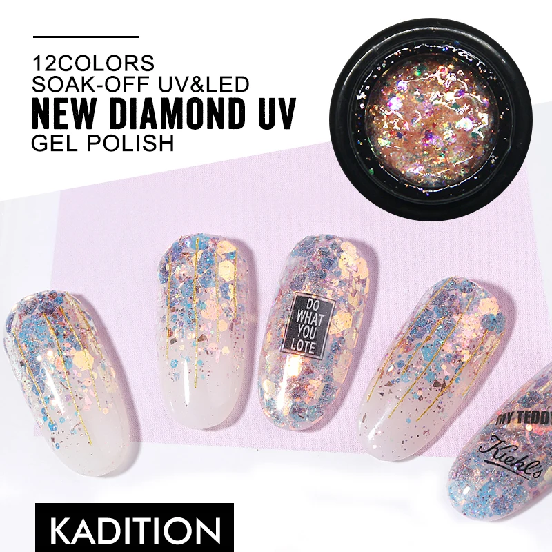 KADITION новый блестящий клей для алмазов 5 мл гель Профессиональный лак ногтей УФ