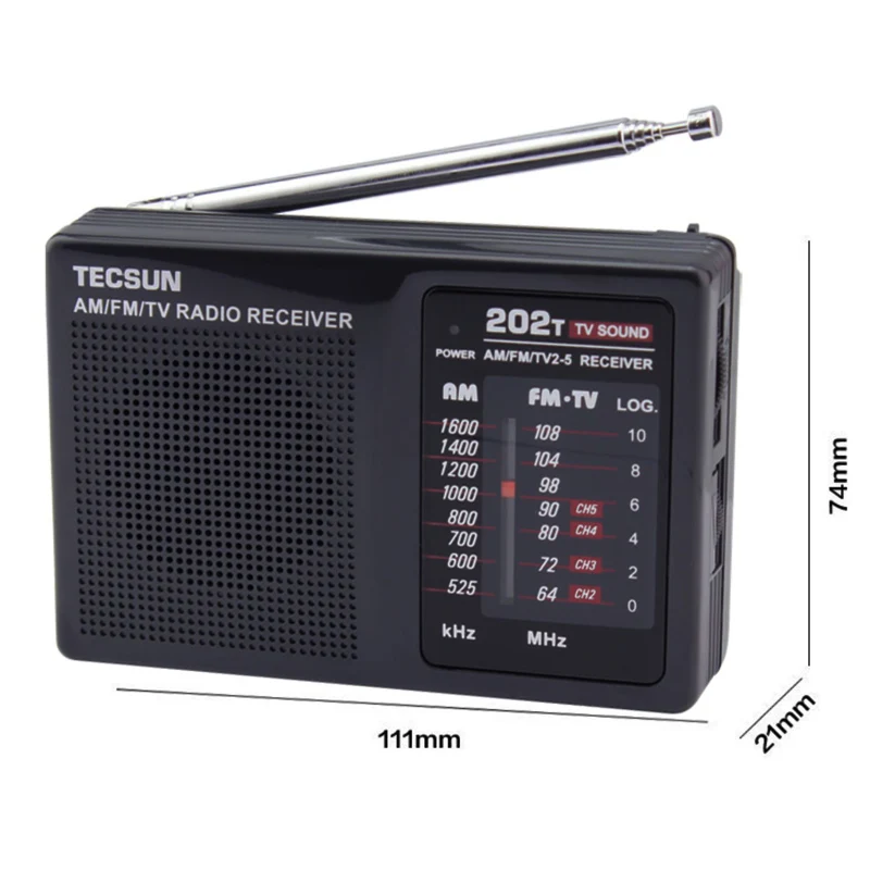 Оригинальный Tecsun бренд Tescun R 202T радио FM MW ТВ мини VS DE13 радио|Радиоприёмники| |