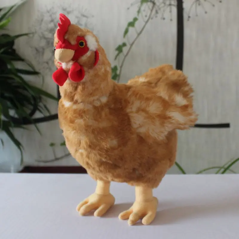 

plush toy stuffed doll simulation animal model chicken hen chick bedtime story friend birthday gift 1pc