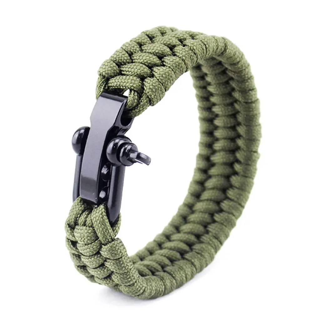 

Tactical Paracord Umbrella Rope Bracelet Steel Buckle Rope Latest Paracord Bracelet Adjustable Outdoor Survival Bracelet Gifts
