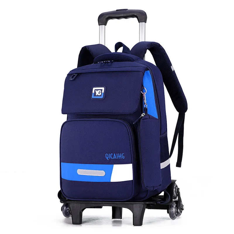Съемный Детский Школьный рюкзак для подростков мальчиков и девочек 3 колеса