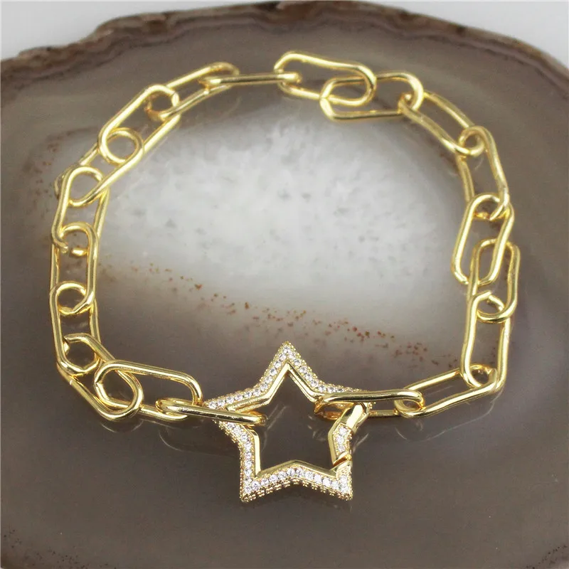 5 шт./лот Новый дизайн браслета с пружинным замком, покрытие из кубического циркона, популярные недорогие компоненты ювелирных изделий оптом.