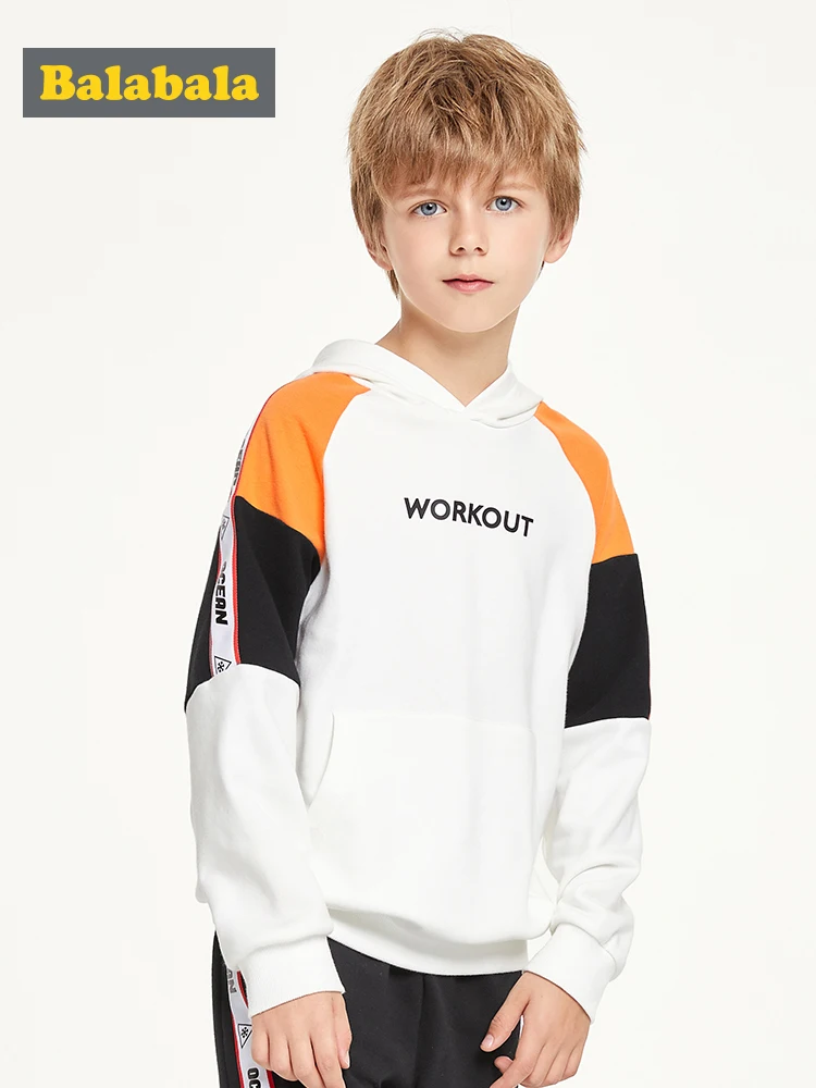 Свитер с капюшоном для мальчиков Balabala новинка 2019 осенняя одежда рубашка больших
