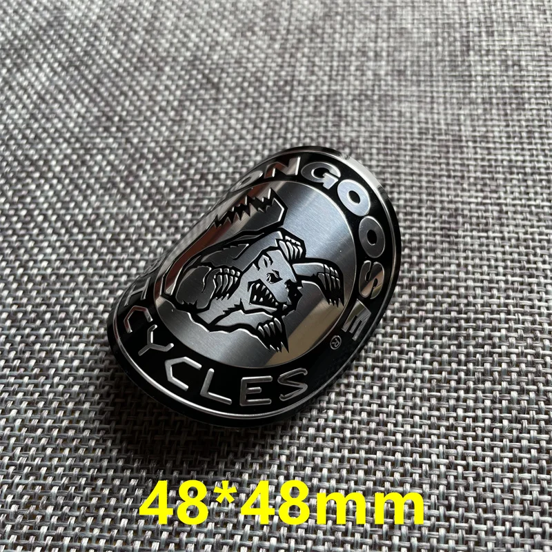 Винтажный Классический значок mongoose для головы велосипеда Алюминиевые наклейки