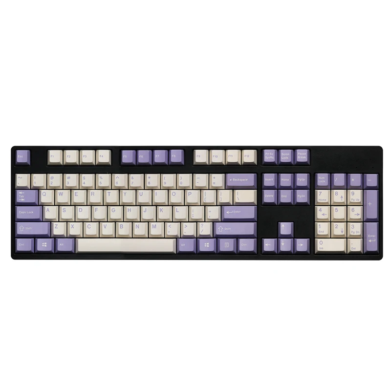 

153 keys/set enjoypbt milk purple color keycap ABS double shot mechanical keyboard key caps for MX switch Cherry profile