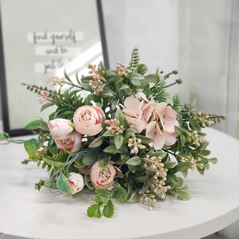 

Combination Flower Silk Artificial Flowers Plant Dried Flower Florist Supplies For Home Wedding Decoration Accessories DIY