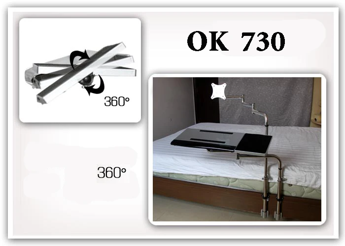 OK лоток прикроватный держатель для монитора клавиатуры складной Поворот на 360